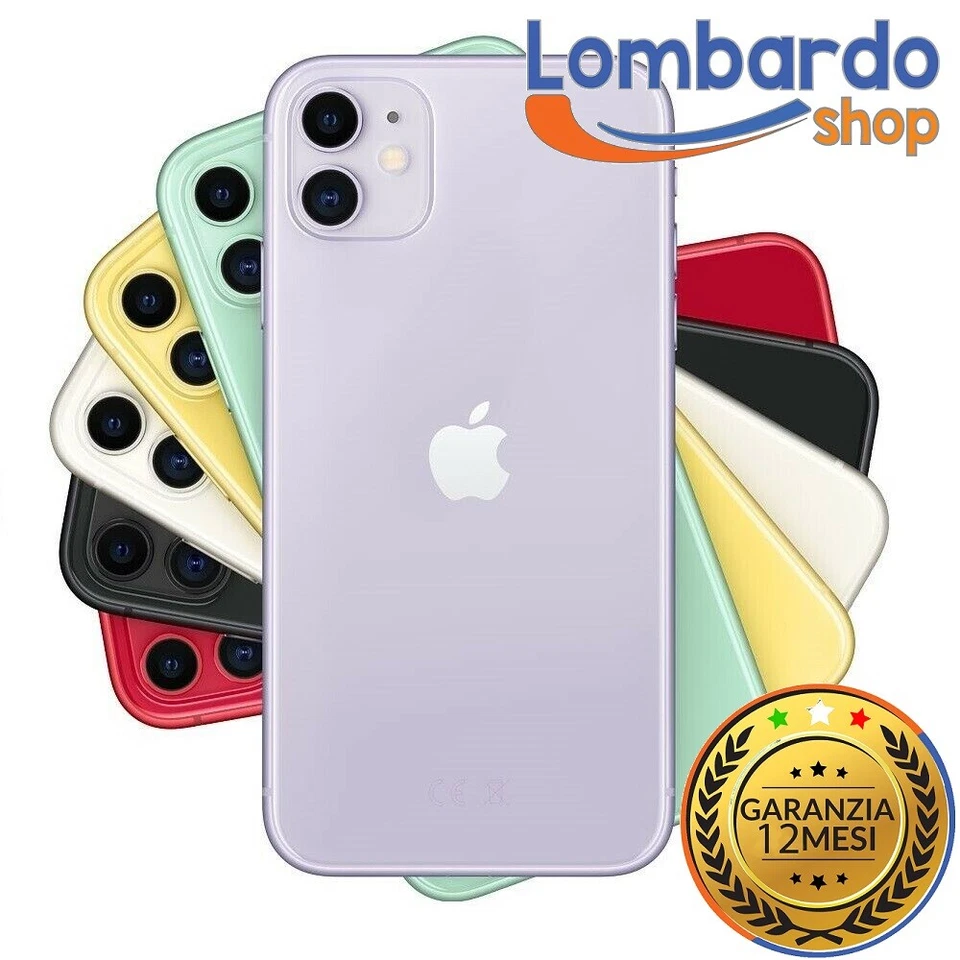 APPLE IPHONE 11 RICONDIZIONATO 128GB BUONO BIANCO NERO ROSSO VERDE GIALLO
