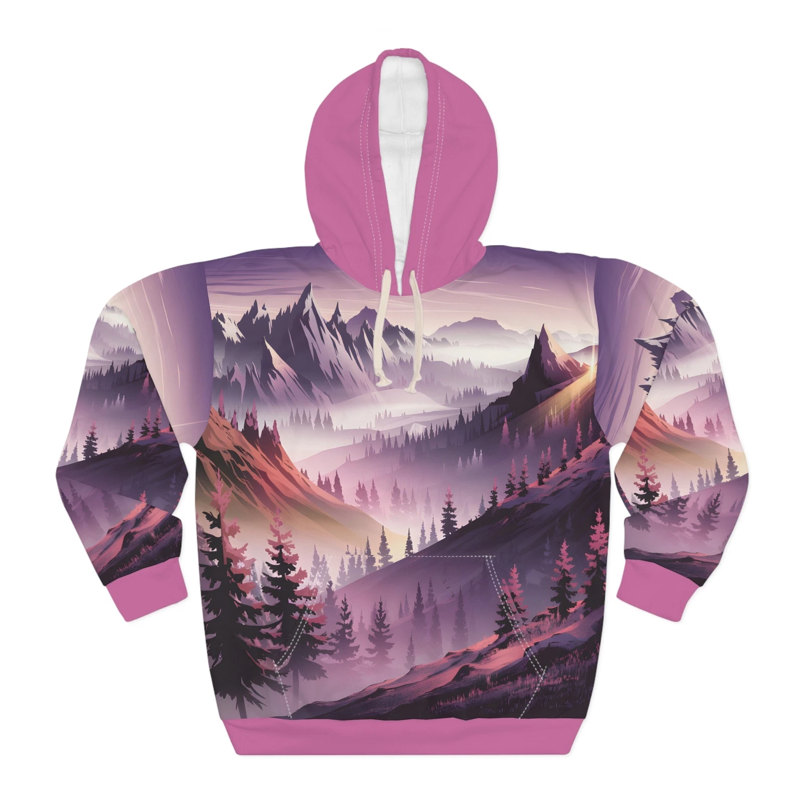 Vibrant Landscape Print Hoodie Perfect for Outdoor Adventures and Travel
Opens in a new window or ta