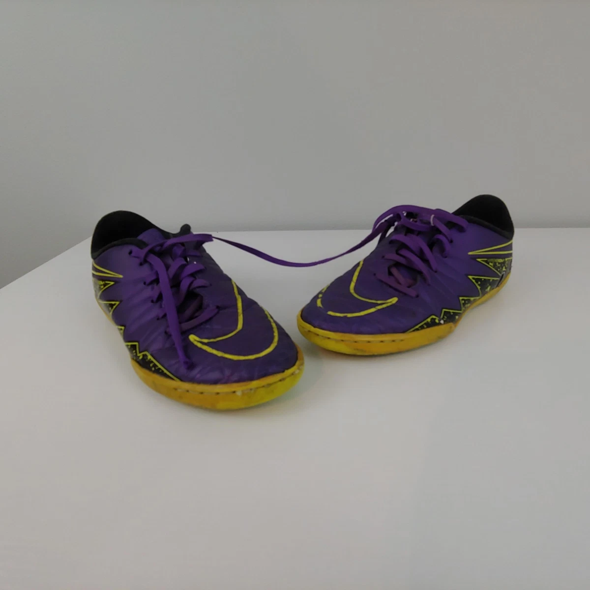 Purple and yellow tennis shoes clearance
