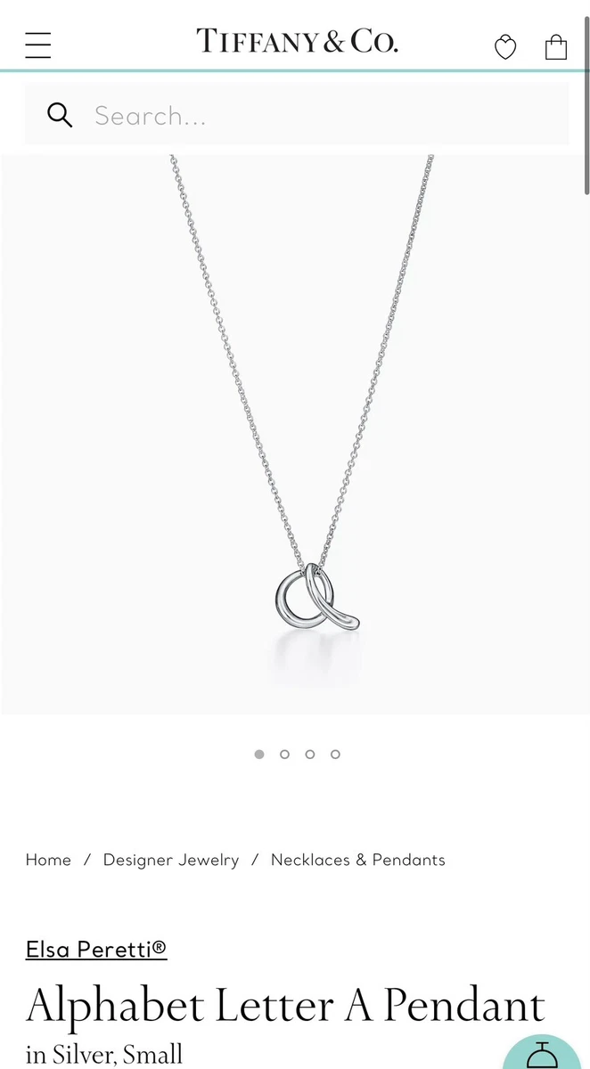 Tiffany's initial necklace silver shop