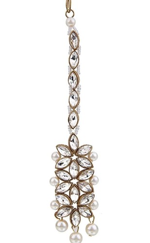 Collar de diseñador indio Pendientes Perla Novia Boda Oro Moda Joyería Set - Imagen 4 de 9