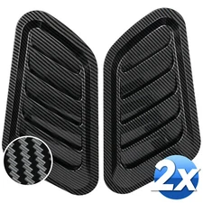 Carbon Universal Car Decorative Air Flow Intake Scoop Bonnet Vent Cover Hood US