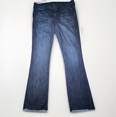William Rast Bootcut Jeans Women Sz 29 Seville Madison Blue Raw Frayed Hem Denim