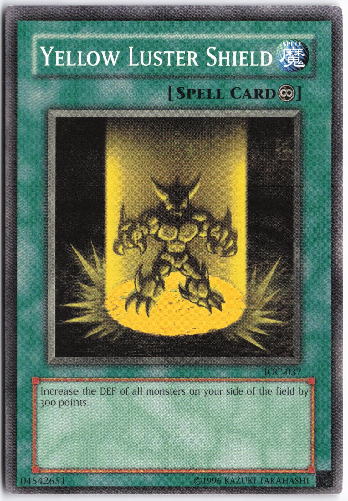 Yellow Luster Shield IOC-037 YuGiOh Invasion of Chaos trading card — raw and PSA graded price guide