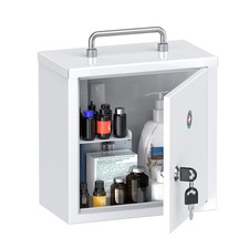Uniclife Medicine Cabinet Key Lock Wall Mount First Aid Bathroom Over Door