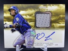 2013 BOWMAN INCEPTION JERSEY AUTO RYMER LIRIANO PADRES- Game Used Memorabilia