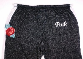Victorias Secret VS PINK Lightweight Knit Sleep Lounge Sweat Pants Black Large L