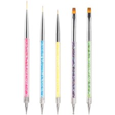 Nail Art Brushes 5 Pcs Double Ended Fine 5 Piece Set, Dotting-Pen-5 