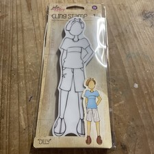 NEW Julie Nutting Cling Stamps Dolls Prima "Billy" 910938 Boy Shirt Shorts