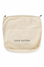 Louis Vuitton XL Dust Bag Drawstring Storage 23x20x6 Cream Cotton Authentic