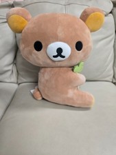 San-X Rilakkuma Round1 Exclusive: 16" Bunny Ears Holding bunny Plush NWT