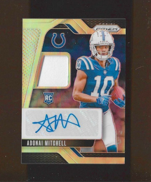 2024 Panini Prizm Silver Prizm Patch Auto /99 Adonai Mitchell #RPA-AML RC Colts