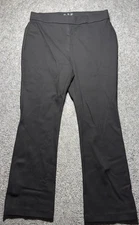 Rafaella Elastic Waist Women's Sz 14 Black Career Pull on Dress Pants