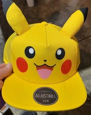 Pokemon Pikachu 3D Ears Cap Adjustable Youth Adult Snapback Hat Nintendo NWT