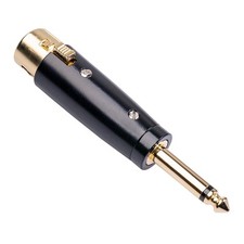 to 1/4 6.35mm Plug TRS Socket Microphone Adapter Connector