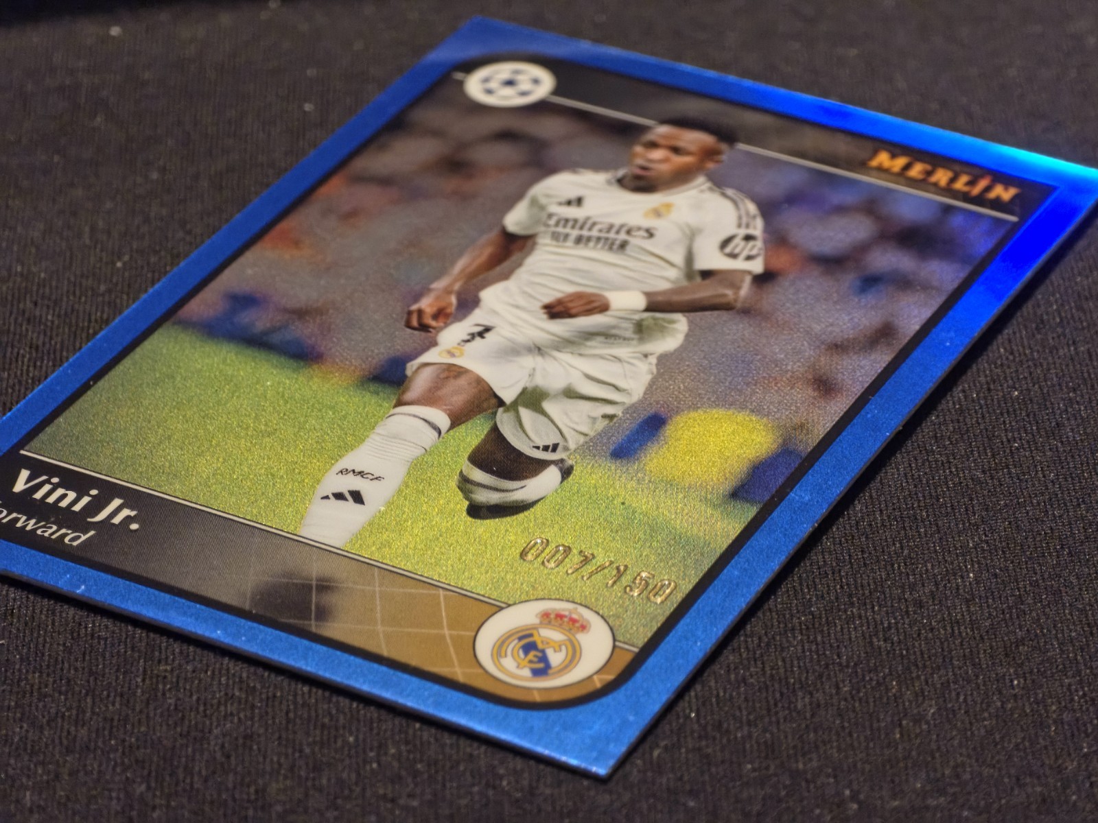 Vini Jr. 7/150 Jersey Match 2024-25 Topps Chrome Merlin UCC #77 Real Madrid  view 2