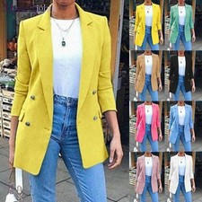 Women Slim Fit Blazer Suit Coat Ladies Long Sleeve Jacket Formal Office Outwear