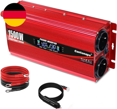 Spannungswandler 12V 230V 1500W/3000W KFZ Wechselrichter Power Solar Inverter DC