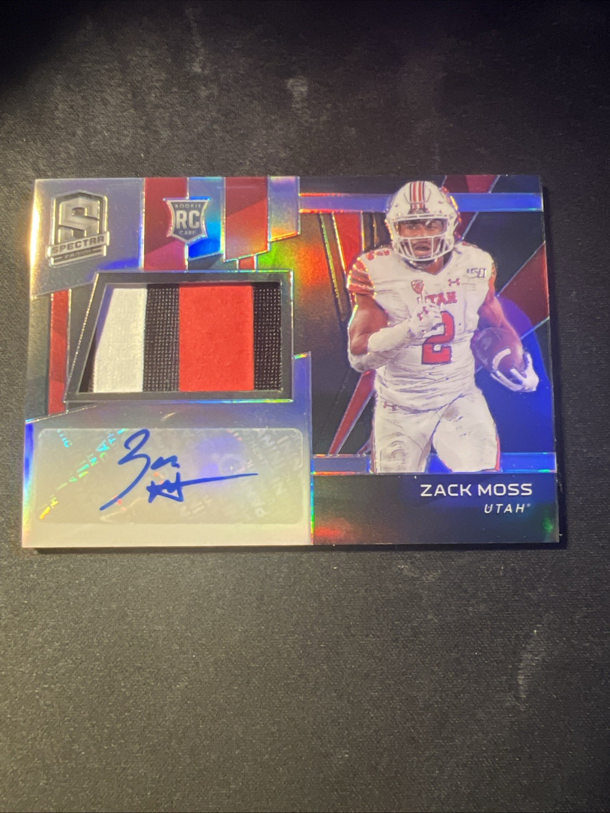 Zack Moss Panini Chronicles Draft Picks Spectra Patch Autographs #15 Base