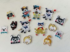 14 Iron-on Embroidered Patches Mostly Cats Ex. Unused Condition
