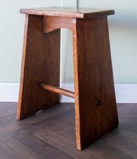 Glasgow School of Art Arts & Crafts Stool (Antique, Charles Rennie Mackintosh)