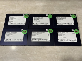 Lot of 6 480GB Micron 5100/5200 ECO SATA SSD