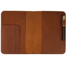 Leather Journal Cover  5.75"x8.25" Notebook Medium A5  Refillable Cahier ...