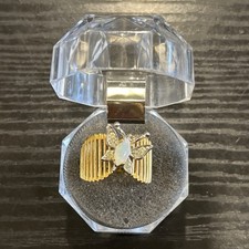 10Kt Gold Plated Round Cut Diamond Women's Cluster Butterfly Ring 5.69 gms