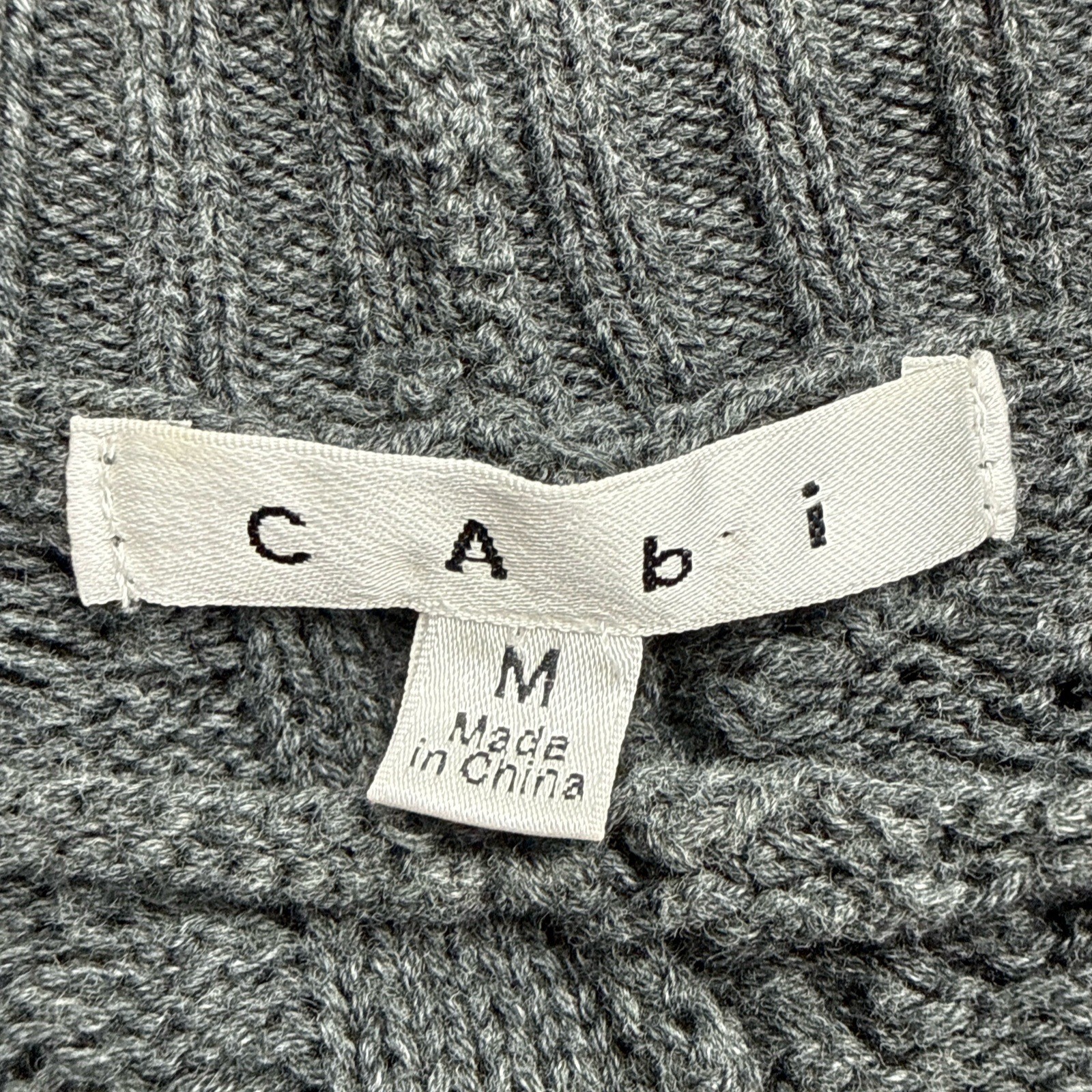 Cabi Gray Patchwork Cable Knit Oversized Batwing … - image 8