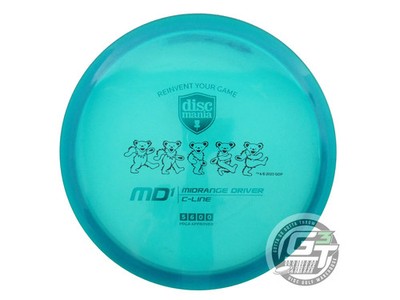 USED DiscMania GRATEFUL DEAD C-Line MD1 177g Teal Teal Foil Midrange Golf Disc