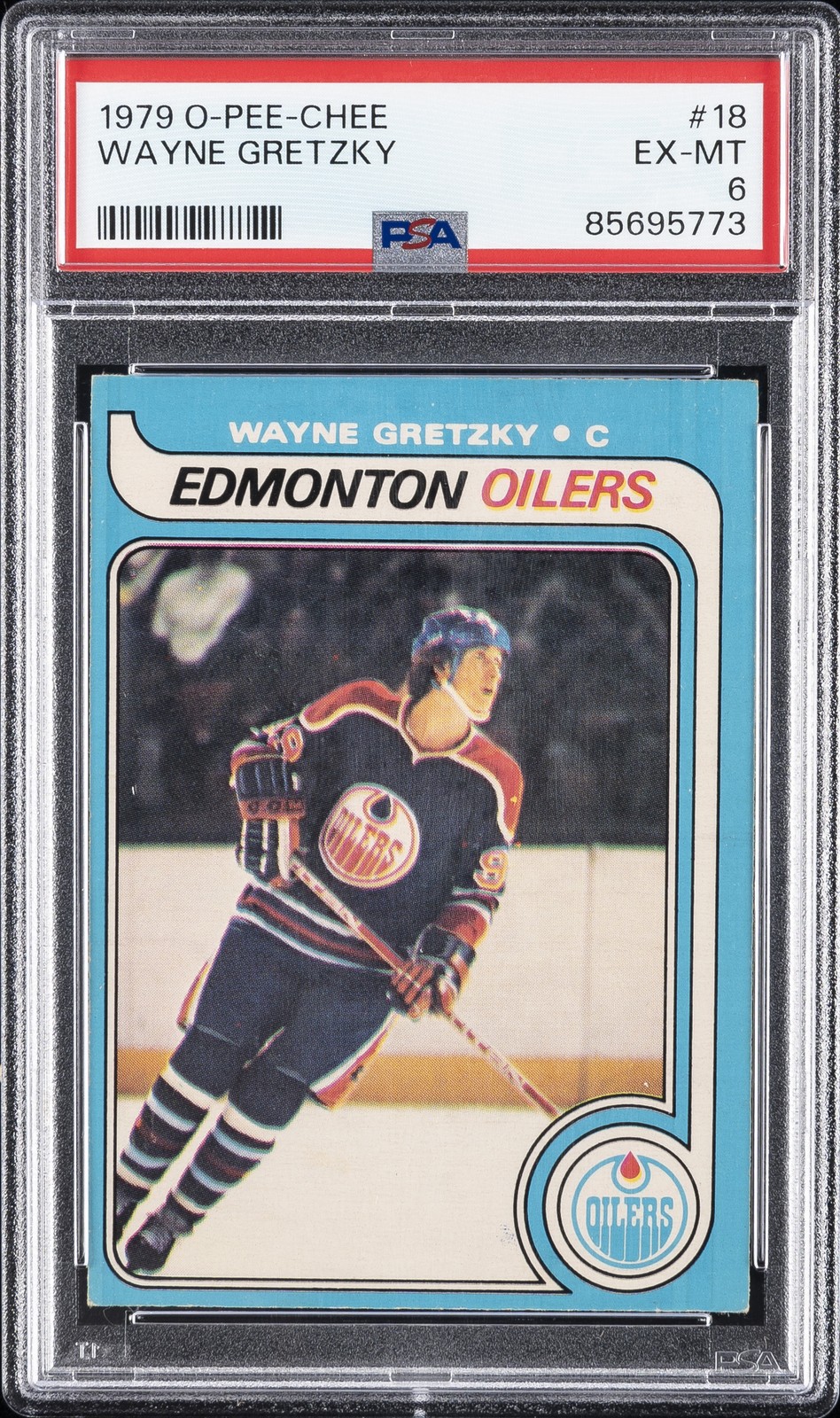 1979 O-PEE-CHEE #18 WAYNE GRETZKY ROOKIE RC PSA 6 view 1