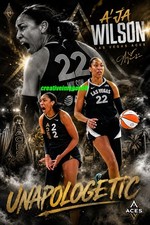 A'ja WILOSN WNBA LAS VEGAS ACES 4x6 PHOTO WNBA UNPOLOGETIC