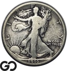 1916 Walking Liberty Half Dollar *Key Date, 1st Year Issue*
