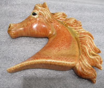 Vintage Ceramic Horse Head Wall Hanging 5'' h x 6'' w