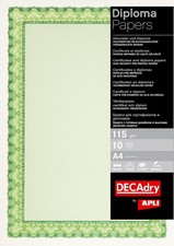 Decadry A4 Zertifikatspapier mit Wasserzeichen 25 St&uuml;ck Smaragdgr&uuml;n OSD4054
