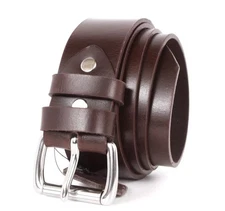 Men's Genuine Buffalo FULL GRAIN Leather Belt 1.5'' wide Amish Handmade in USA