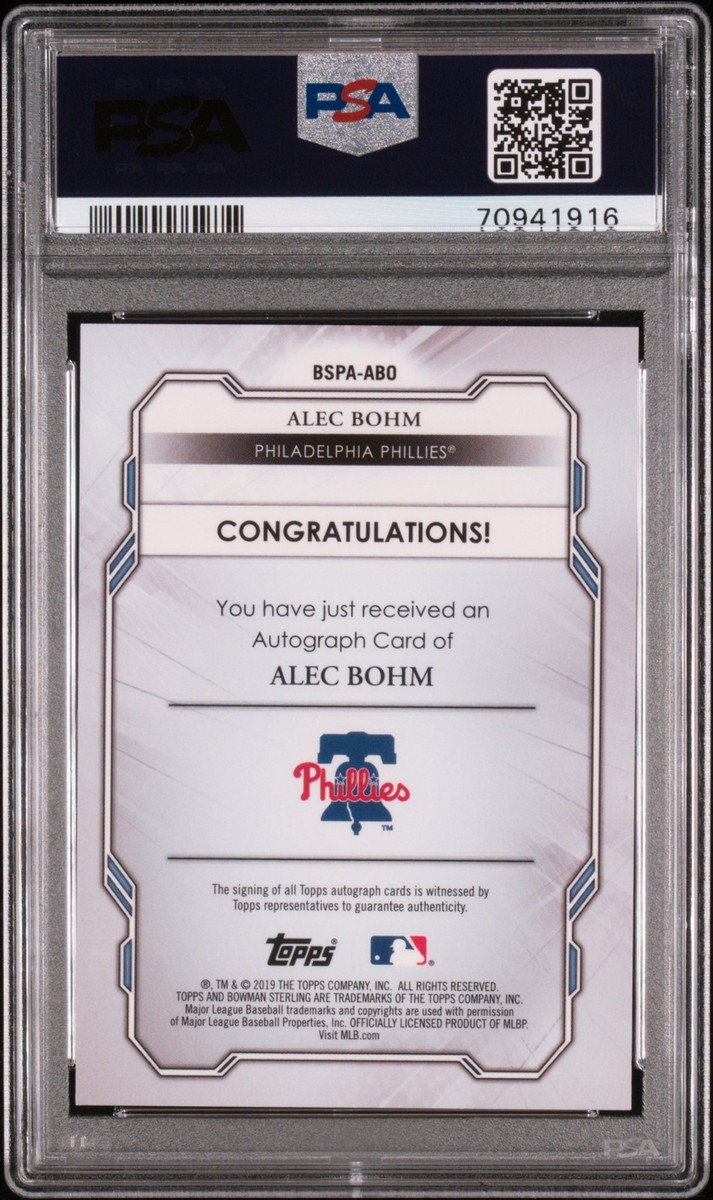 2019 Bowman Alec Bohm Auto Gold 10枚限定　SP 2019 Bowman Alec Bohm Auto Gold 10枚限定 SP 2019 Bowmans