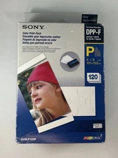 Sony SVM-F120P Color Print Pack DPP-F 4X6 120 Photo Sheets 2 Ink Cartridges New
