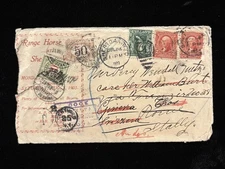 WY SHERIDAN 1903 COVER #300, 301 TO ITALY FWD TO SWITZERLAND, SWISS DUES