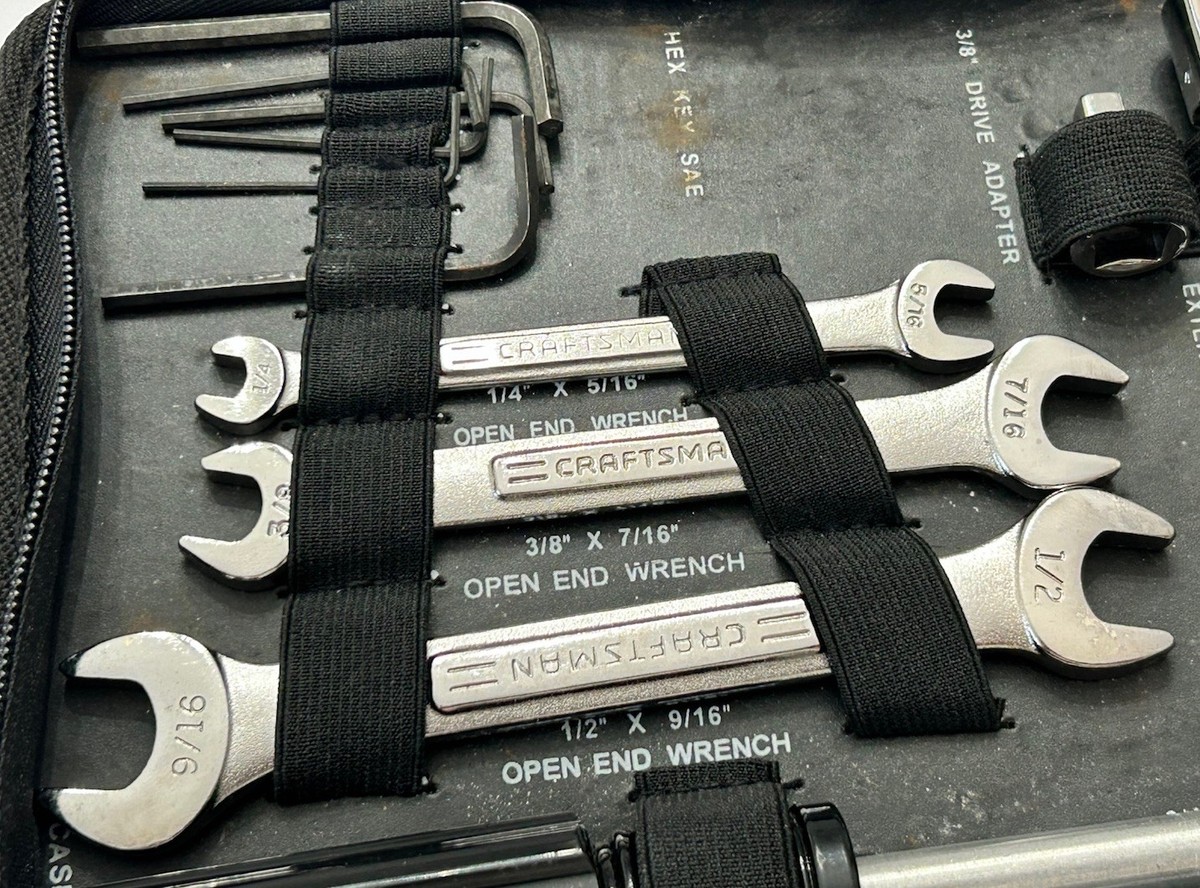 Craftsman Mechanics Socket Ratchet Tool Set 33853 w/ Zippered Case