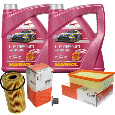 MAHLE Inspektionspaket 8 L MANNOL Legend+Ester 0W-40 für Nissan Qashqai +2 I