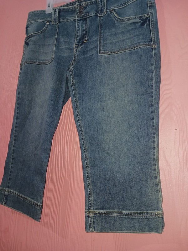 Amethyst Womens Capri Skimmer Jeans Size 15 Stretch Flap Pockets