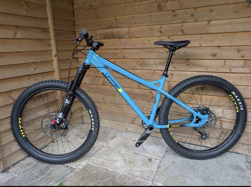 Orange Crush Pro 27.5 Size L Tropical Blue Mountain Bike Hardtail Fox 34