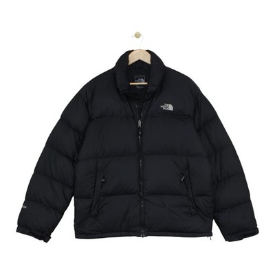 North Face 700 Down Nuptse Puffer Jacket Mens Size L Black Insulated Full Zip