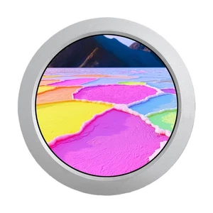 3.4inch 4inch Circulaire LCD Moniteur noir argent alliage d'aluminium cas ronde LCD
