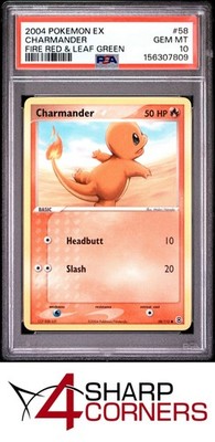 2004 POKEMON EX FIRE RED & LEAF GREEN #58 CHARMANDER PSA 10