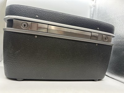 1960 s Vintage Samsonite Royal Traveler Makeup Train Case charcoal Black (a9)