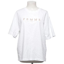Selected Femme, T-shirt, Taille : XL, Blanc, Coton Bio, Imprimé, Femme #yHA