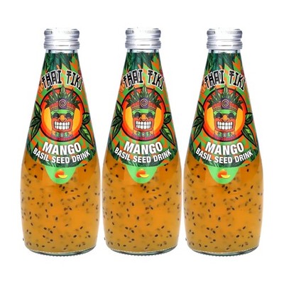 Thai Tiki Mango Basilikumsamengetränk Basil Seed Drink 290ml 3er Pack
