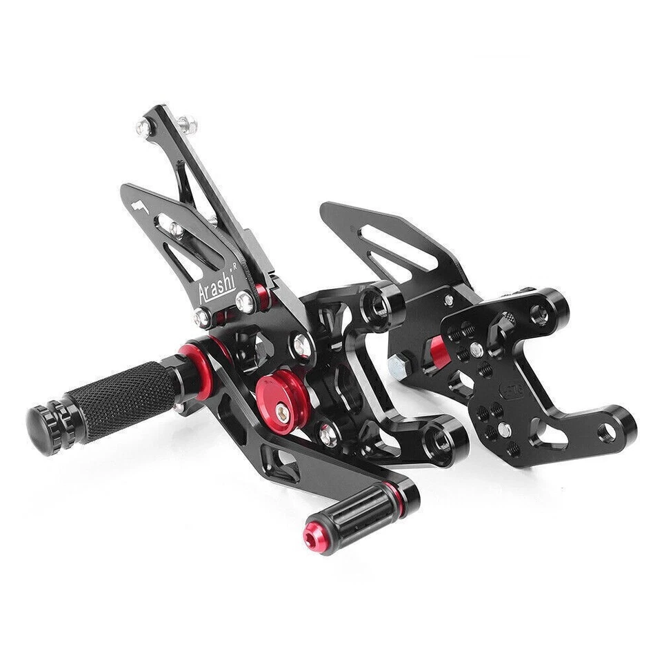 Juego de estriberas traseras reposapiés reposapiés pedales para Honda CBR1000RR 2017-2019 Foto 3 de 4